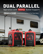 4500W Portable Inverter Generator for Home Use, Gas Powered Engine, ECO Mode